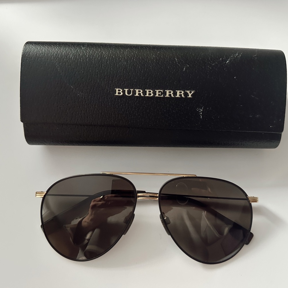Burberry Aviator 3108 Sunglasses in Brown/Gold